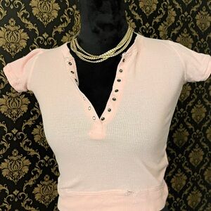 Mossimo Supply Co. Light Pink Short Sleeve Tee